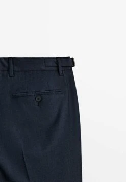 Massimo Dutti Houndstooth- Suit Trousers - Dark Blue -Massimo Dutti Shop cce2752505f24ea382b54ff0f401a052