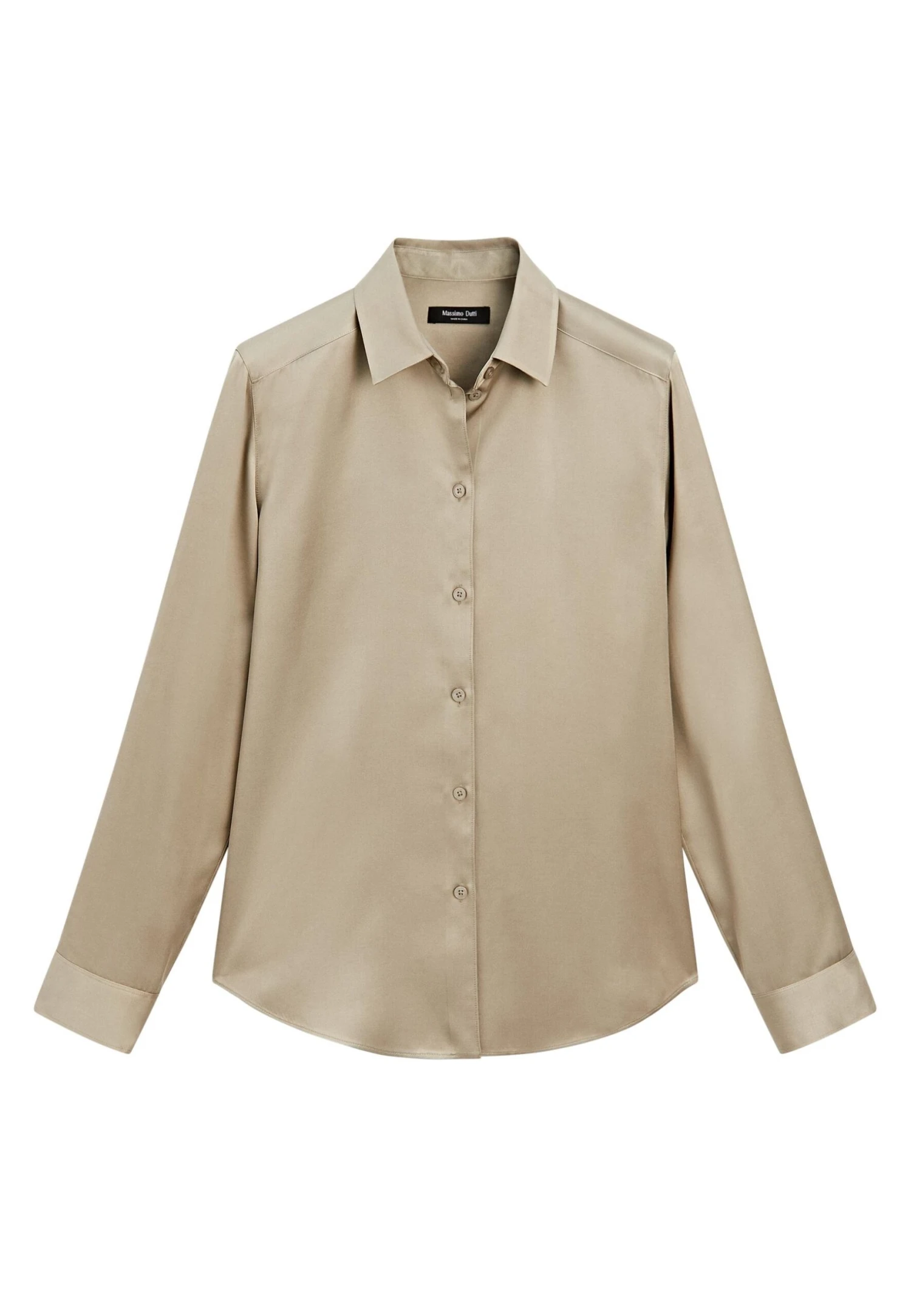 Massimo Dutti FLOWING SATIN LONG SLEEVE - Button-down Blouse - Brown 12 Massimo Dutti FLOWING SATIN LONG SLEEVE - Button-down Blouse - Brown - Image 10