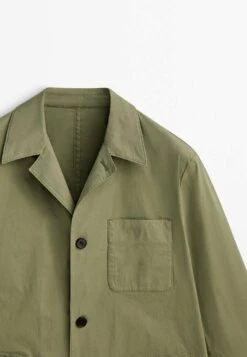 Massimo Dutti Dyed Stretchy - Summer Jacket - Green -Massimo Dutti Shop cd1c35e146c0445dae254aebdce74d82