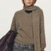 Massimo Dutti WITH SCARF AND POCKET - Jumper - Mottled Dark Green -Massimo Dutti Shop cd246888c3834b3fbbcb00b9d5740cbd