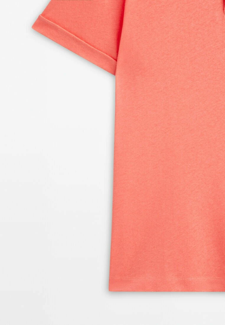 Massimo Dutti Polo Shirt - Coral 10 Massimo Dutti Polo Shirt - Coral - Image 8