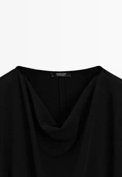 Massimo Dutti CREPE COWL NECK - Top - Black -Massimo Dutti Shop cd30ac32b35d493f9a9cd43baa676c64