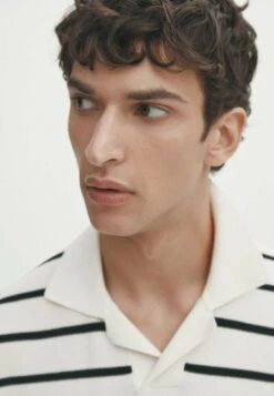 Massimo Dutti Short Sleeve Striped - Polo Shirt - Beige -Massimo Dutti Shop cd4219194d3842c489d6804658026378