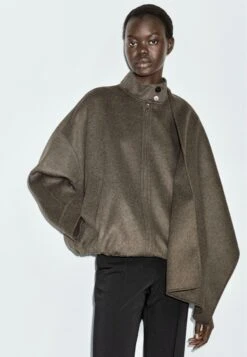 Massimo Dutti BLEND WITH SCARF - Bomber Jacket - Grey