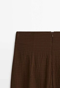 Massimo Dutti Studio -Textured- Wrap Skirt - Brown -Massimo Dutti Shop cd7770cadd8d49129e0171ff37f1c91b