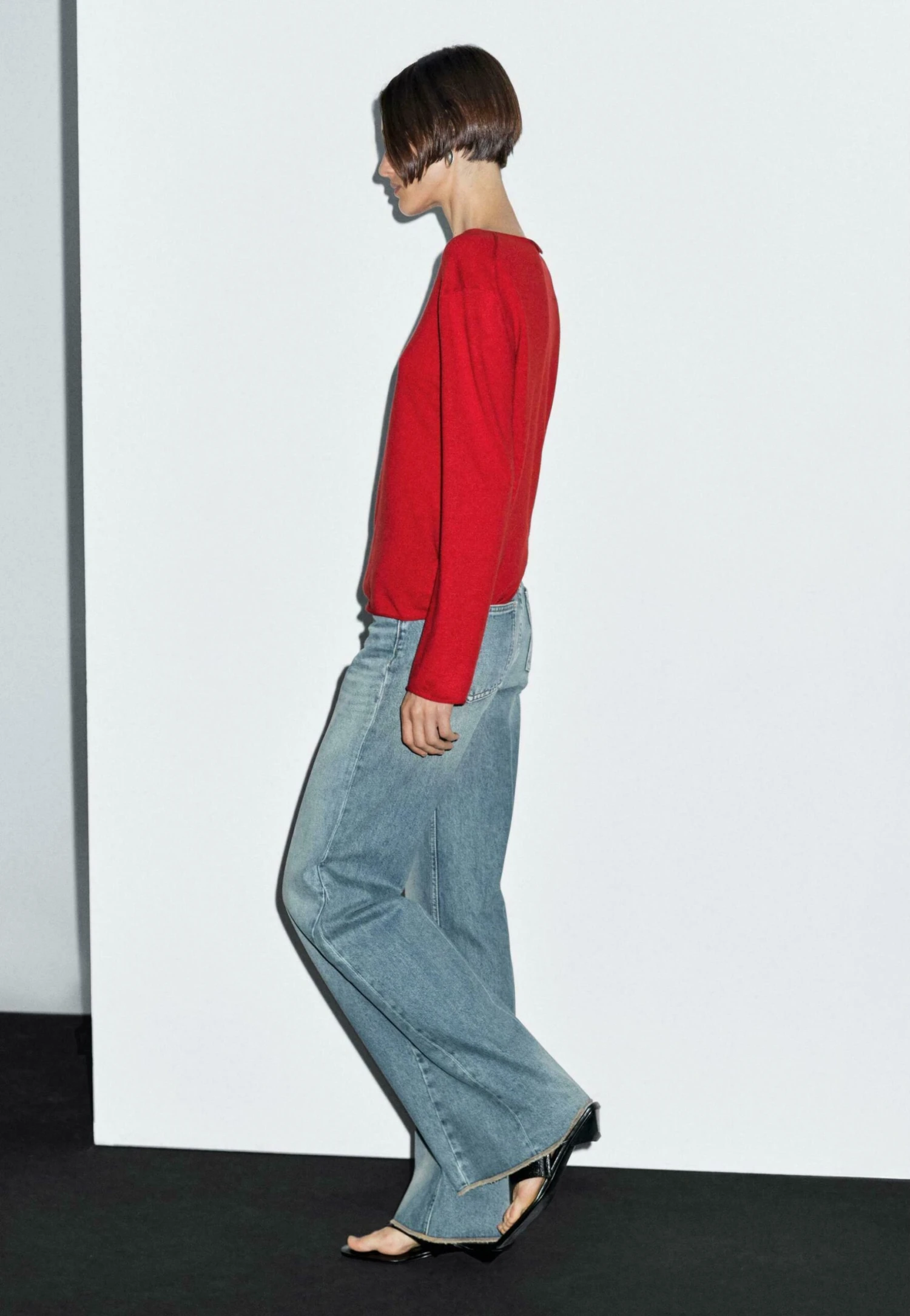 Massimo Dutti BOAT NECK LONG SLEEVE - Jumper - Red 9 Massimo Dutti BOAT NECK LONG SLEEVE - Jumper - Red - Image 7