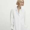 Massimo Dutti Button-Down Blouse - White -Massimo Dutti Shop ce03139fd70b4611885e29cf5bee19c8