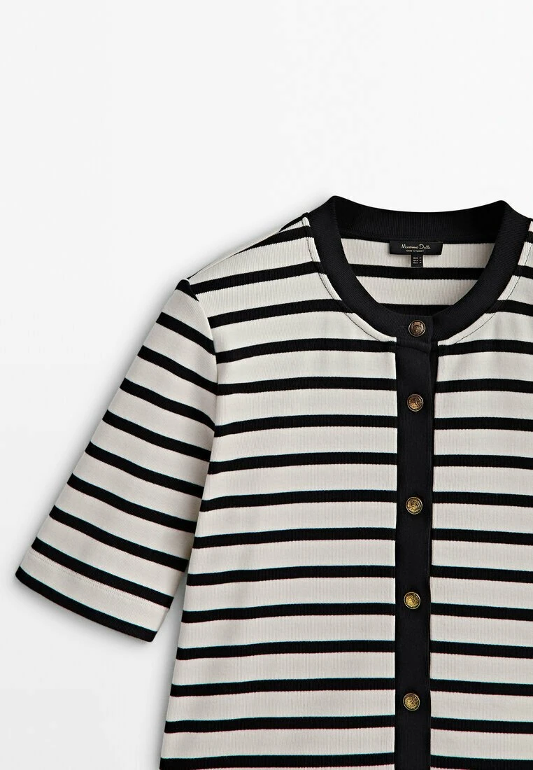 Massimo Dutti Striped With Buttons - Cardigan 10 Massimo Dutti Striped With Buttons - Cardigan - Image 8