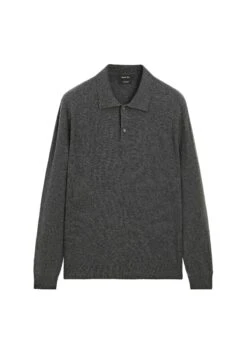 Massimo Dutti CASHMERE LONG SLEEVE POLO COLLAR - Long Sleeved Top - Grey -Massimo Dutti Shop ce4549f20d9a44dbaeb77e81792241aa