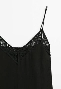 Massimo Dutti Slip With Crochet Detail - Maxi Dress - Black 20 Massimo Dutti Slip With Crochet Detail - Maxi Dress - Black -Massimo Dutti Shop ce4ffe57dacc471292ab19616d55660e