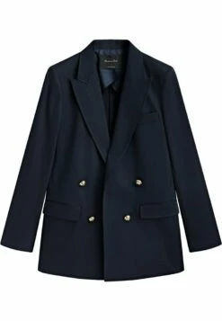 Massimo Dutti Mock Double-Breasted Buttoned - Short Coat - Dark Blue -Massimo Dutti Shop ce594e3be8654d66b0a8f0bccf1e0f8d