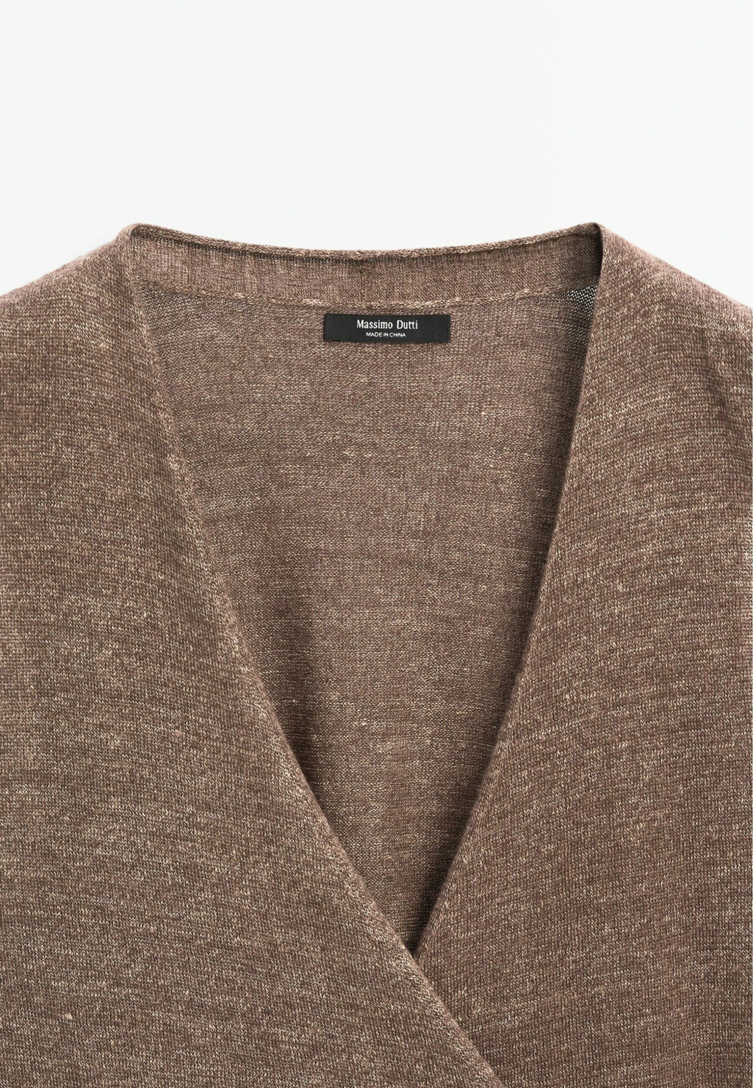Massimo Dutti CROSSOVER V-NECK - Top - Brown 12 Massimo Dutti CROSSOVER V-NECK - Top - Brown - Image 10