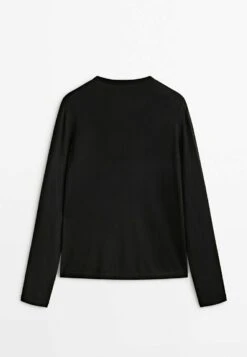 Massimo Dutti Crew Neck Blend - Sweatshirt - Black -Massimo Dutti Shop ceaf290a80d0409f8af944f7984ecd66