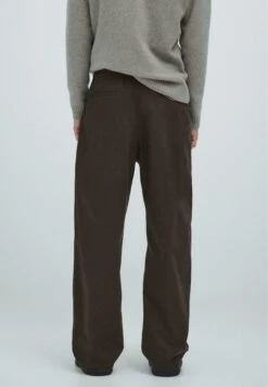 Massimo Dutti WIDE LEG - Trousers - Dark Brown -Massimo Dutti Shop cef69078478a4457b547e9ef1f1ffe21