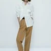 Massimo Dutti With Pockets - Button-Down Blouse - White -Massimo Dutti Shop cf18cc23ede5482c9ab09a11a08f0c98