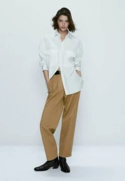 Massimo Dutti With Pockets - Button-Down Blouse - White