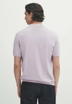 Massimo Dutti Short Sleeve - Polo Shirt - Mauve -Massimo Dutti Shop cf5a85f2284a482aae50f16a7701ccb0