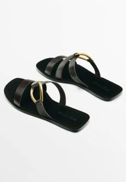 Massimo Dutti With Metal Ring Detail- Mules - Brown -Massimo Dutti Shop cf9a446e1b8f4e86a21b53a71d7d5d4a