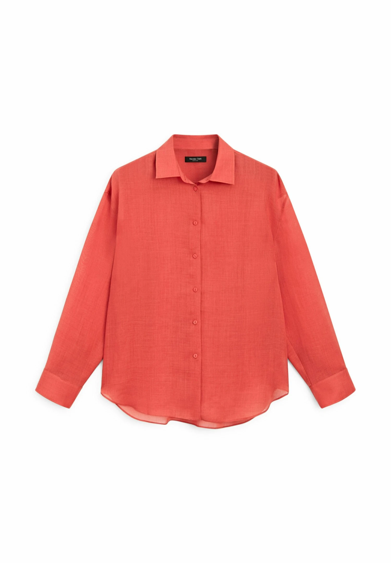 Massimo Dutti WIDE FLOWING LONG SLEEVE - Button-down Blouse - Bordeaux 8 Massimo Dutti WIDE FLOWING LONG SLEEVE - Button-down Blouse - Bordeaux - Image 6