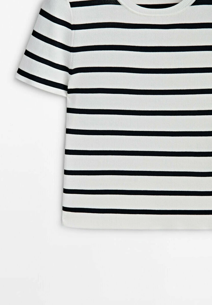 Massimo Dutti Striped Short Sleeve - Print T-Shirt 11 Massimo Dutti Striped Short Sleeve - Print T-Shirt - Image 9