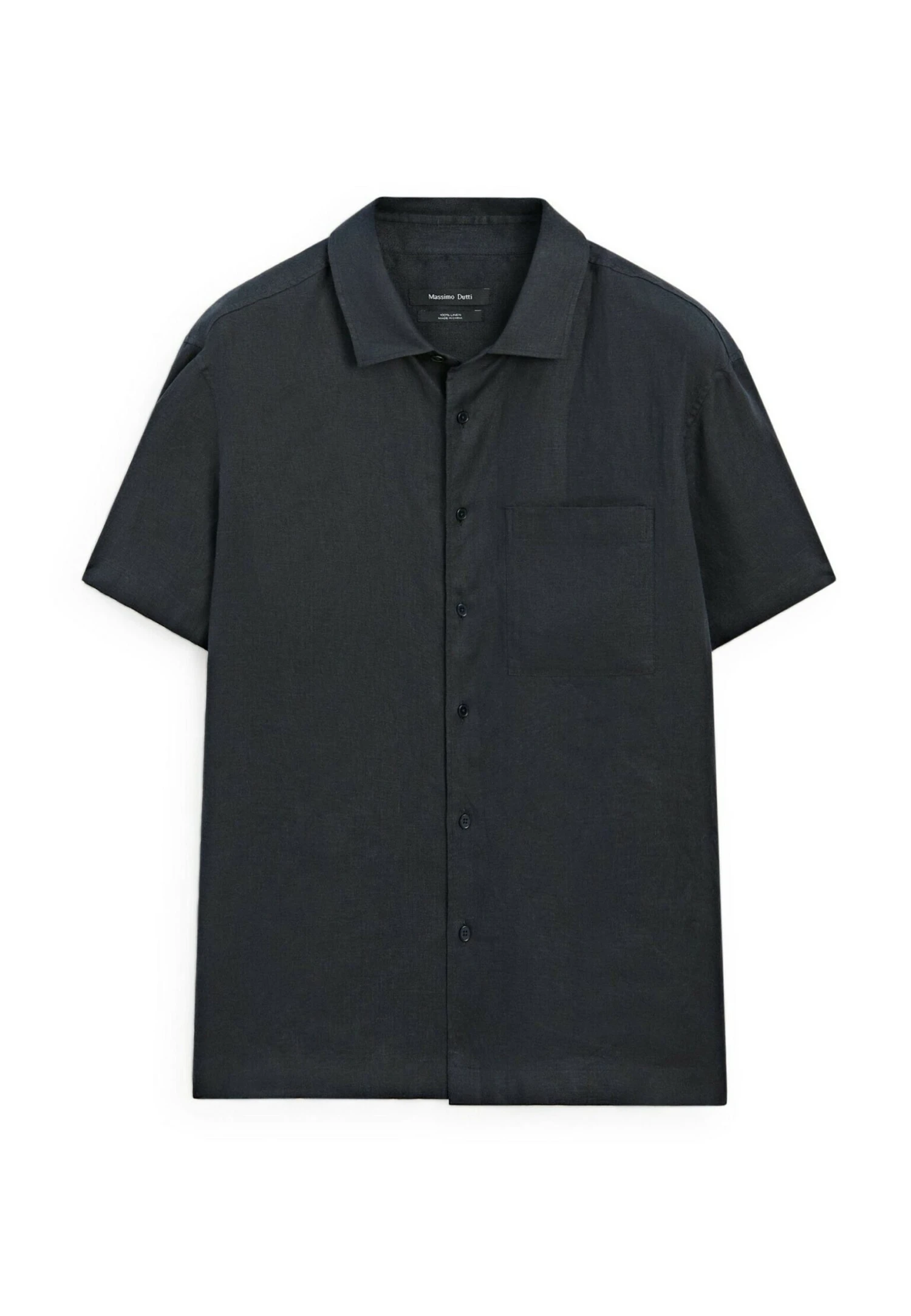 Massimo Dutti REGULAR FIT SHORT SLEEVE - Shirt - Dark Blue 8 Massimo Dutti REGULAR FIT SHORT SLEEVE - Shirt - Dark Blue - Image 6