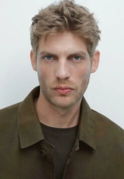 Massimo Dutti DISTRESSED EFFECT - Leather Jacket - Mottled Dark Green -Massimo Dutti Shop cffa44056fea428cbffb5591309f70e0