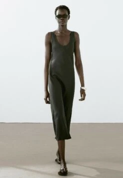 Massimo Dutti STRAPPY MIDI WITH BACK NECKLINE - Day Dress - Dark Green -Massimo Dutti Shop d00e536969834347987cc2f09394b207