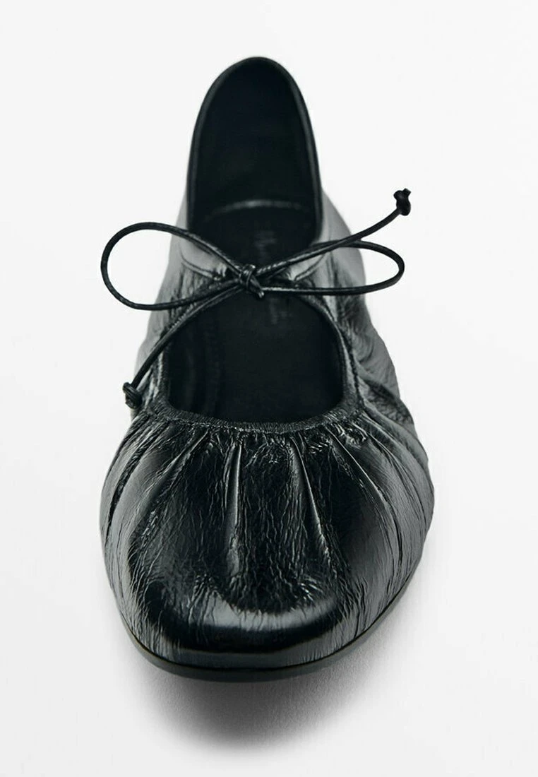 Massimo Dutti Tied Flats - Ballet Pumps - Black 5 Massimo Dutti Tied Flats - Ballet Pumps - Black - Image 3