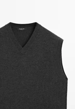 Massimo Dutti V-NECK - Jumper - Dark Grey -Massimo Dutti Shop d06d2f3fa6794c30bd454d7022b99b33