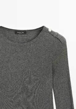 Massimo Dutti KNITWITH SHOULDER DETAIL - Jumper - Grey -Massimo Dutti Shop d07c1a29b4f7486cb702b62352e3c039