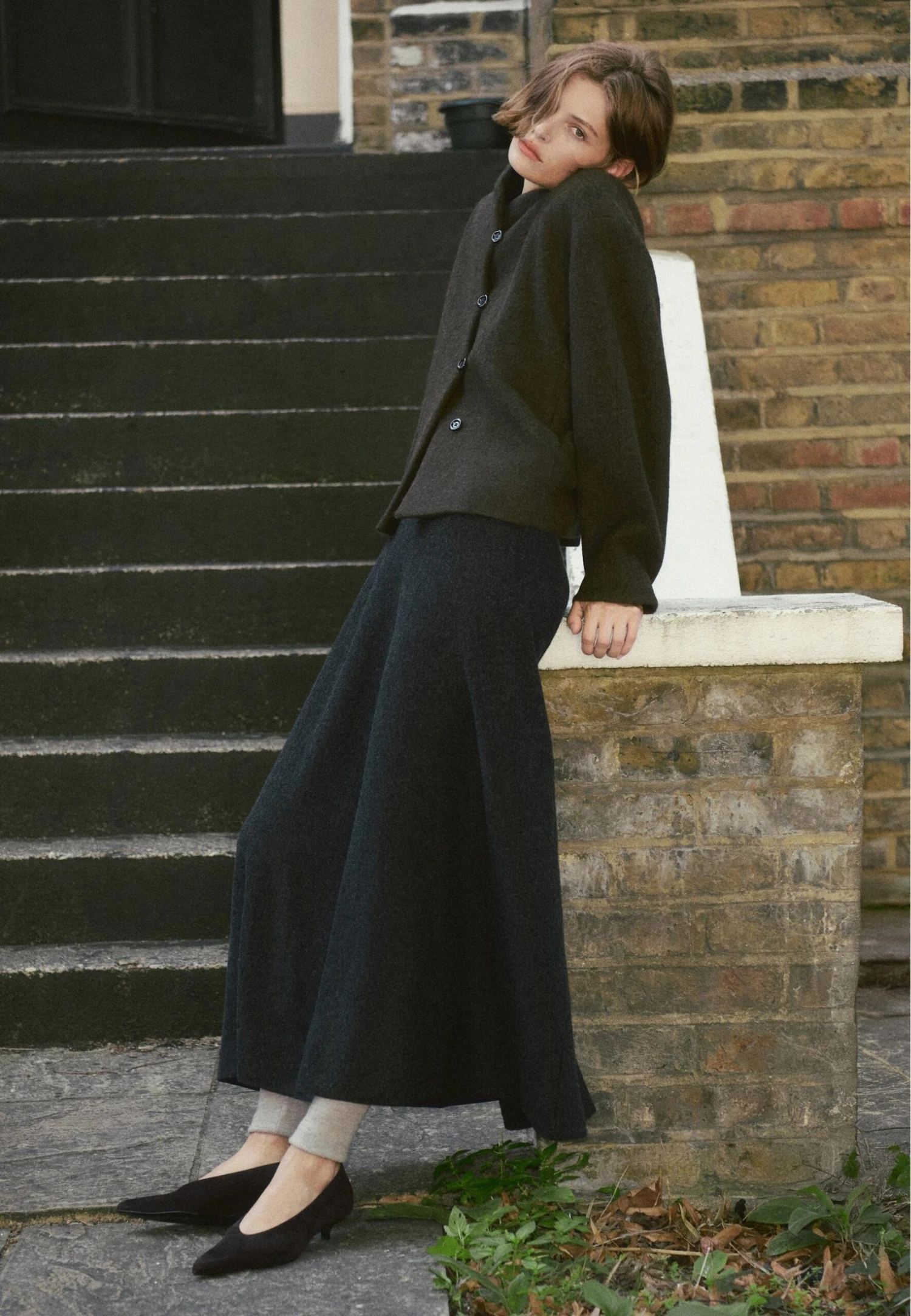 Massimo Dutti SHORT ALPACA - Cardigan - Khaki 8 Massimo Dutti SHORT ALPACA - Cardigan - Khaki - Image 6