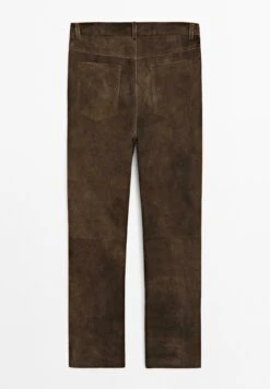 Massimo Dutti SUEDE FINISH - Leather Trousers - Dark Brown 16 Massimo Dutti SUEDE FINISH - Leather Trousers - Dark Brown -Massimo Dutti Shop d0b295839e844bfa9564b1d52f88953b