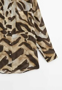 Massimo Dutti Animal Print - Button-Down Blouse - Brown -Massimo Dutti Shop d0ce02c95fb44e7bb86ffe1b59a84b2b