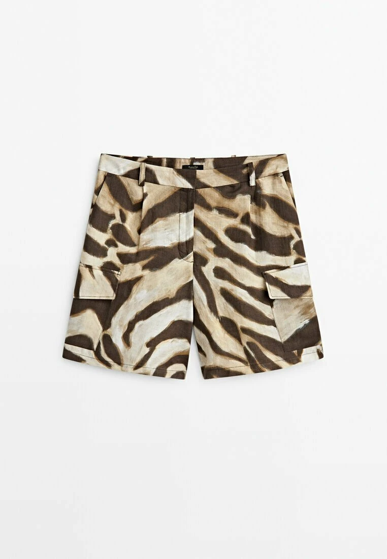 Massimo Dutti Bermuda With Animal Print - Shorts - Brown 13 Massimo Dutti Bermuda With Animal Print - Shorts - Brown - Image 11