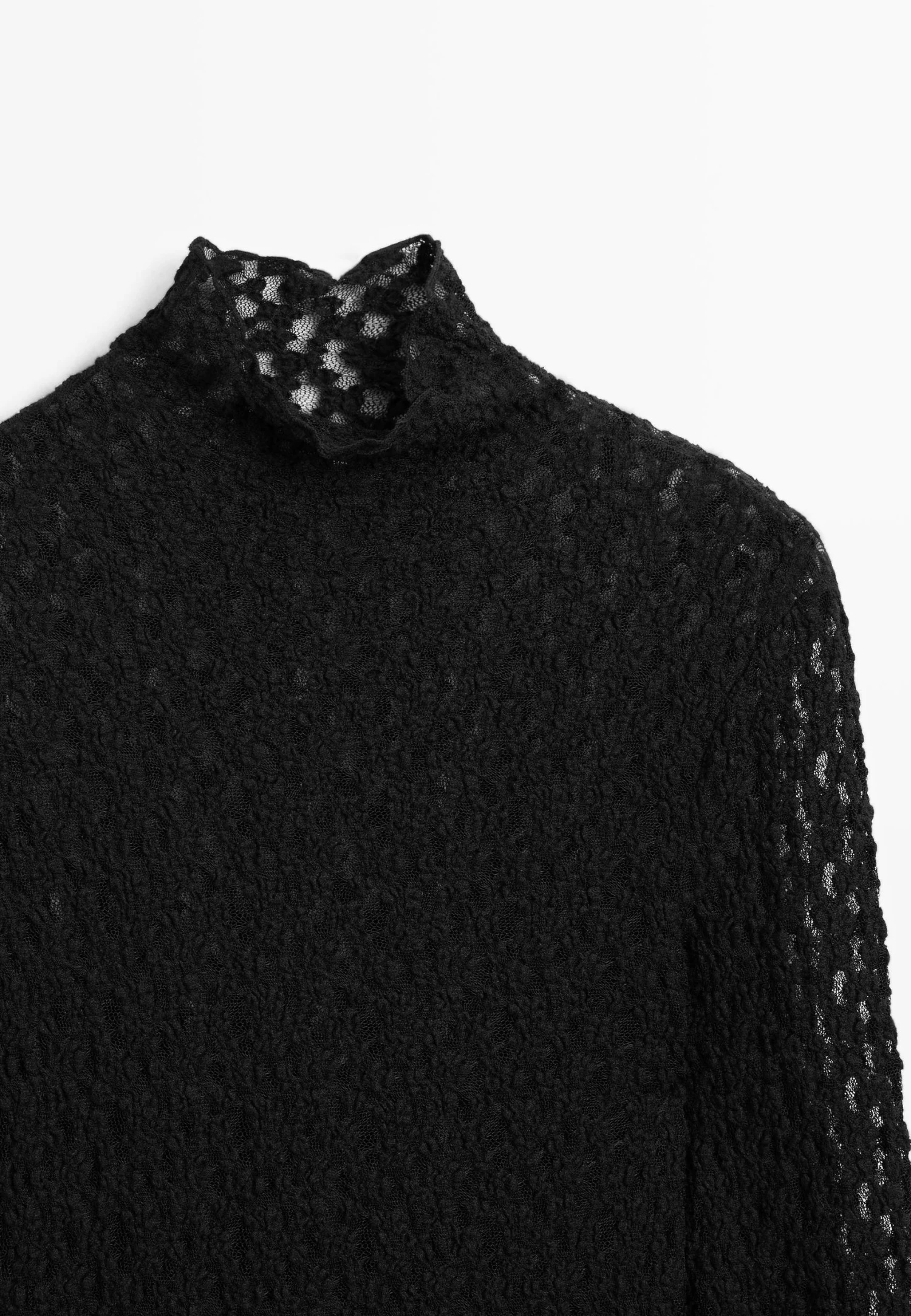 Massimo Dutti LONG SLEEVE LACE - Blouse - Black 12 Massimo Dutti LONG SLEEVE LACE - Blouse - Black - Image 10