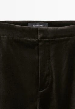 Massimo Dutti SKINNY FLARE FIT VELVET - Trousers - Mottled Dark Brown -Massimo Dutti Shop d175d70c446246c7a6d78293f78cbb8a