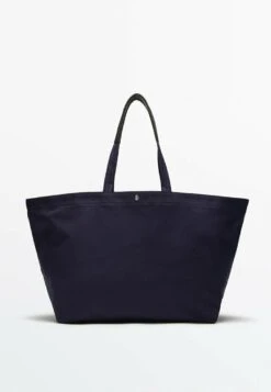 Massimo Dutti Maxi Shopper- Tote Bag - Blue -Massimo Dutti Shop d1e5273bc2464fc296955604dfa3168e