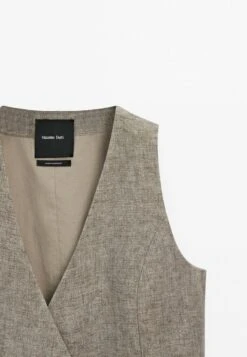 Massimo Dutti SHORT DOUBLE-BREASTED - Waistcoat - Beige -Massimo Dutti Shop d1fbcefd290c4dde8796977e66003178