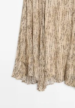 Massimo Dutti Maxi Skirt - Beige -Massimo Dutti Shop d1fd8d14c77646498dc7dc3905f7fe8e