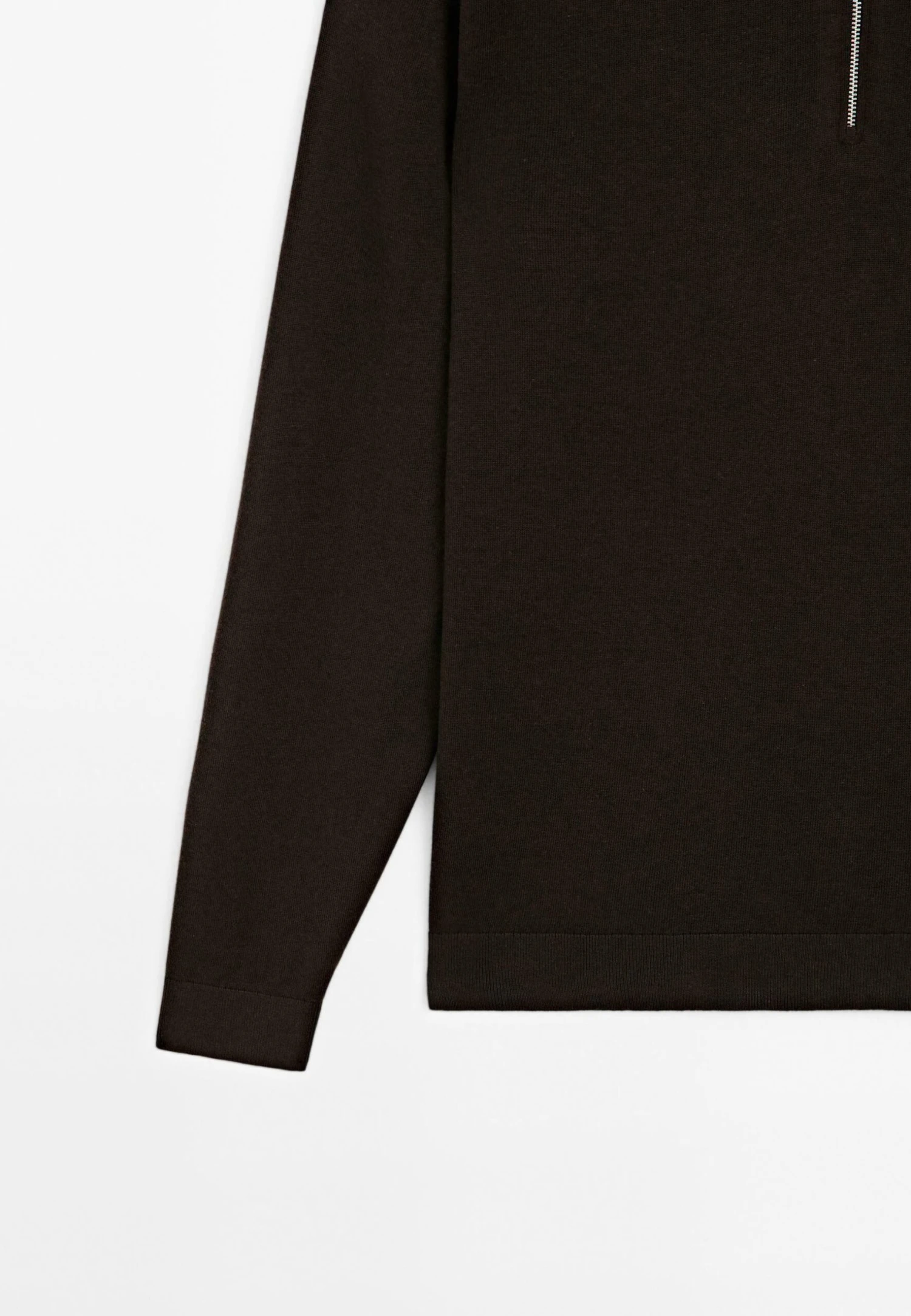 Massimo Dutti POLO COLLAR WITH ZIP - Jumper - Brown 10 Massimo Dutti POLO COLLAR WITH ZIP - Jumper - Brown - Image 8