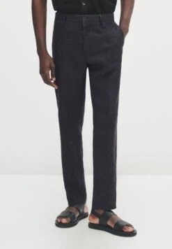 Massimo Dutti Tapered Fit - Chinos - Dark Grey