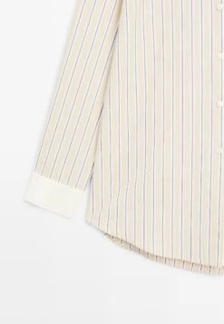 Massimo Dutti STRIPED WITH CONTRAST DETAIL - Button-down Blouse - Beige -Massimo Dutti Shop d2aac06c49d1413c82665eabfa27a3f0