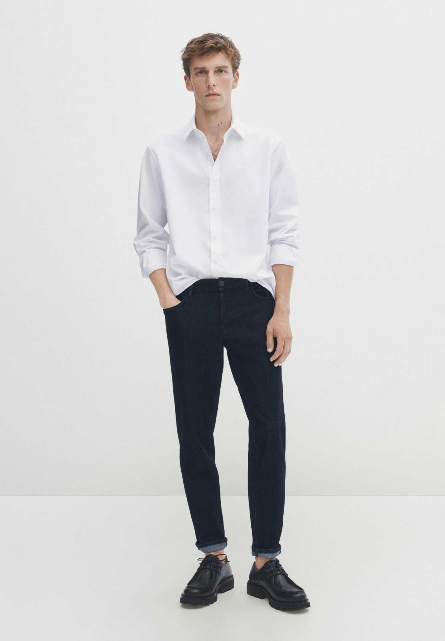 Massimo Dutti Rinse Wash Co-Ordinated - Jeans Tapered Fit - Blue 4 Massimo Dutti Rinse Wash Co-Ordinated - Jeans Tapered Fit - Blue - Image 2