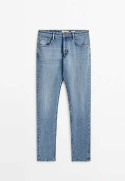 Massimo Dutti Bleached- Straight Leg Jeans - Blue -Massimo Dutti Shop d2e1f5f55ccf42799d6b0bcbebc688df