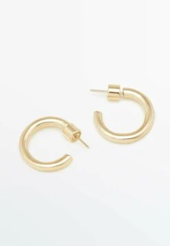 Massimo Dutti Medium Hoop - Earrings - Gold Coloured -Massimo Dutti Shop d2f718072ede4e5cb2b6ea03649369f7