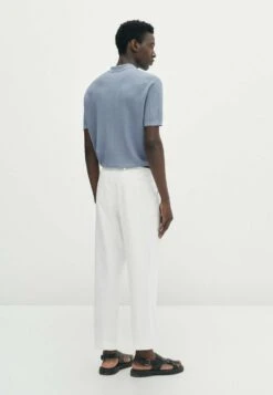 Massimo Dutti Textured Short Sleeve - Polo Shirt - Blue/Black Denim -Massimo Dutti Shop d36bb236f6d34858a2ed217dcb3ab0f9