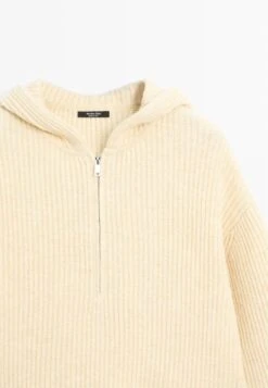 Massimo Dutti ZIP NECK WITH HOOD DETAIL - Jumper - Yellow -Massimo Dutti Shop d390a4aafe81445b920fc91c169602db