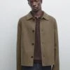 Massimo Dutti BUTTONED SHIRT COLLAR WITH SIDE POCKETS - Summer Jacket - Green -Massimo Dutti Shop d3bffda2fdab45e1a5513240b86200e0