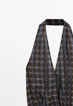 Massimo Dutti LONG PRINTED HALTER NECK FLOUNCE - Maxi Dress - Mottled Dark Brown -Massimo Dutti Shop d3d50bb95b804d7fa7534105703b745f