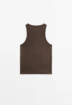 Massimo Dutti ROUND NECK WITH SHIMMERY DETAIL - Top - Brown -Massimo Dutti Shop d3dcad511c164ada806a64ec38d3197e